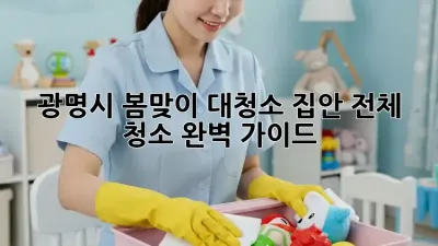 광명시 봄맞이 대청소: 집안 전체 청소 완벽 가이드